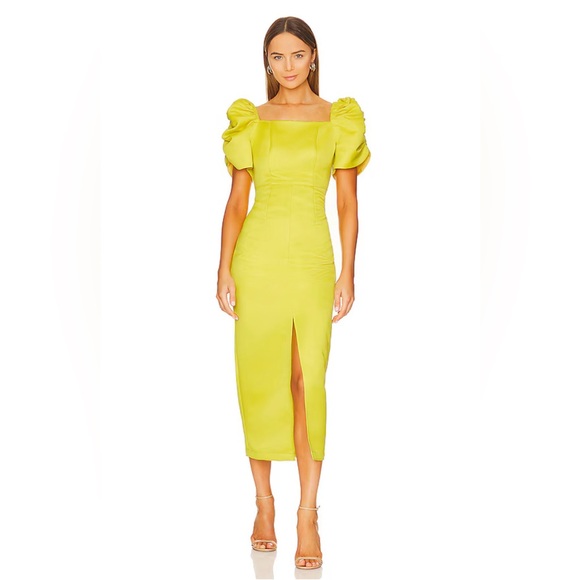 CLOSET CLOSING Revolve Yaura Tara Dress in Yellow Sz L - Picture 1 of 7